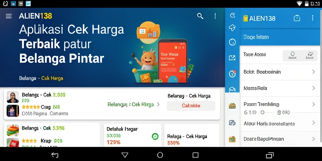Tampilan antarmuka ALIEN138 yang intuitif untuk Cek Harga produk.