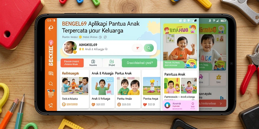 Tampilan antarmuka aplikasi BENGKEL69 untuk memantau anak.