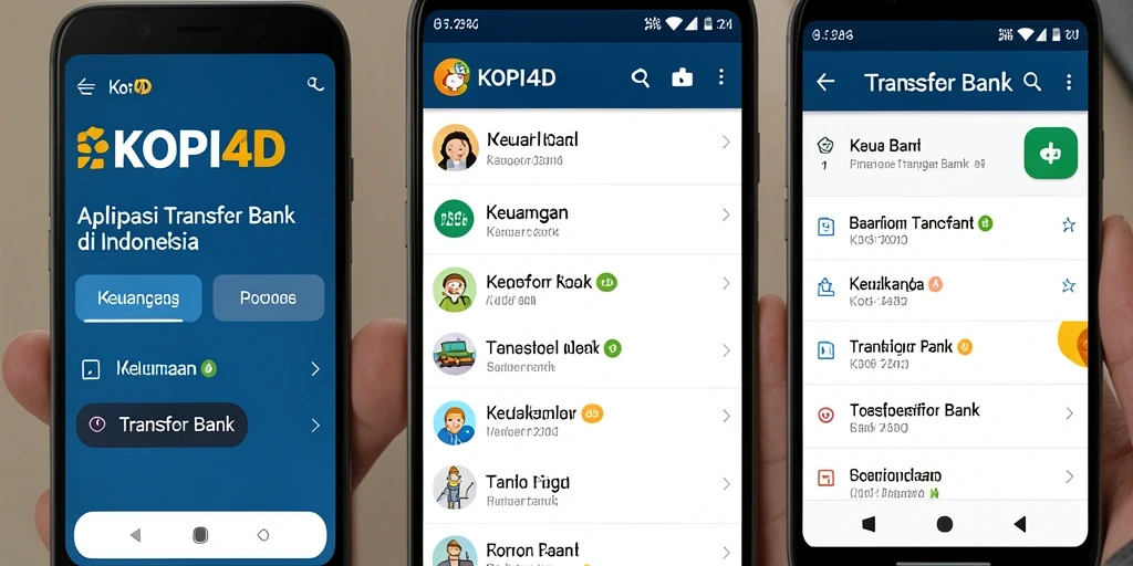 Tampilan antarmuka KOPI4D yang memudahkan transaksi bank.