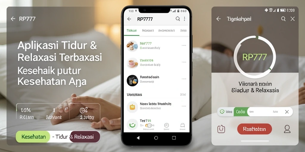Antarmuka aplikasi RP777 yang menenangkan dan intuitif.
